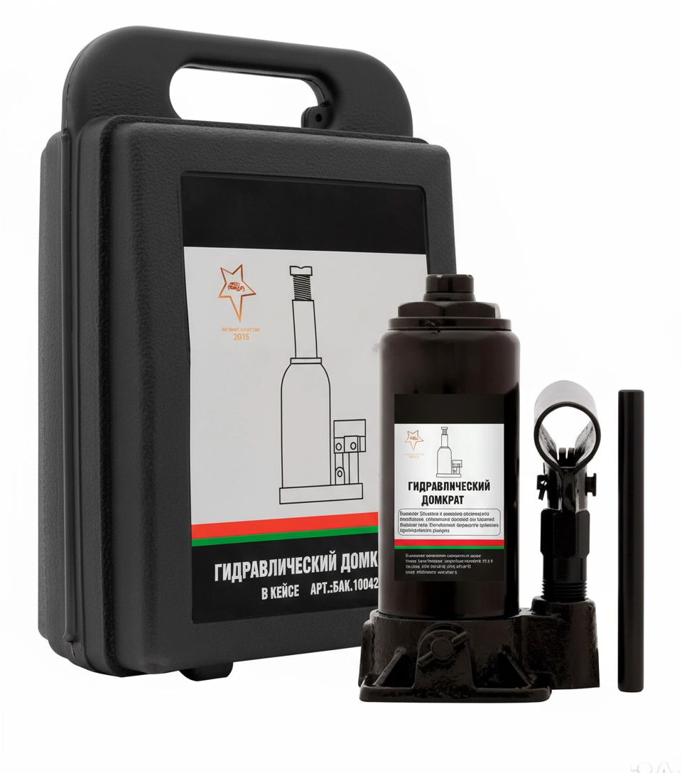 Домкрат в кейсе гидравлический бутылочный 2 т