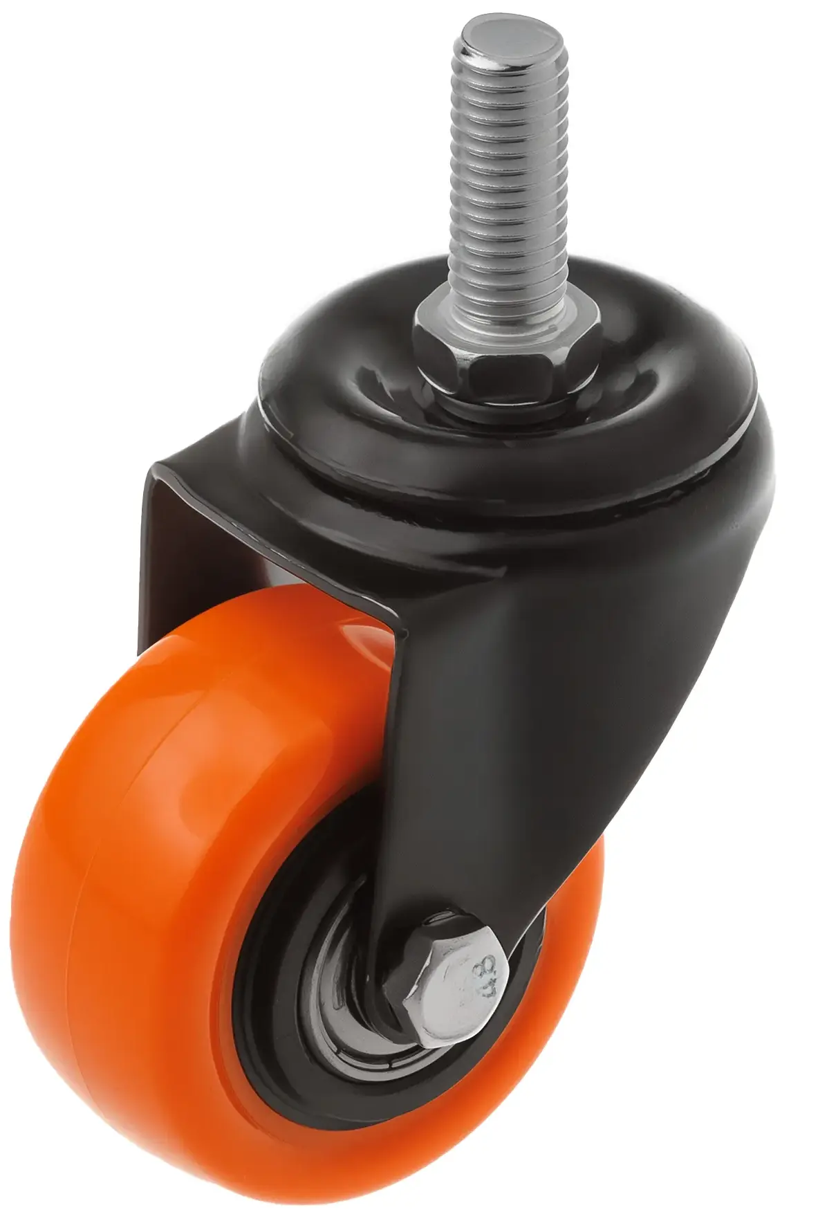 Мебельное оранжевое колесо 50 мм (болт 10мм) - SCzt 25o