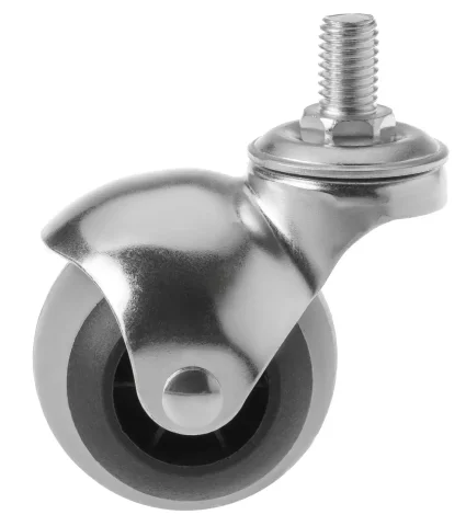 SCmt 25 - Мебельное колесо-шар 50 мм (болт М10, серая резина)